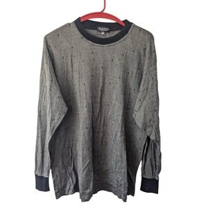 Aviano‎ Long Sleeve T-Shirt Geometric Print Made in Italy Cotton Blend XL